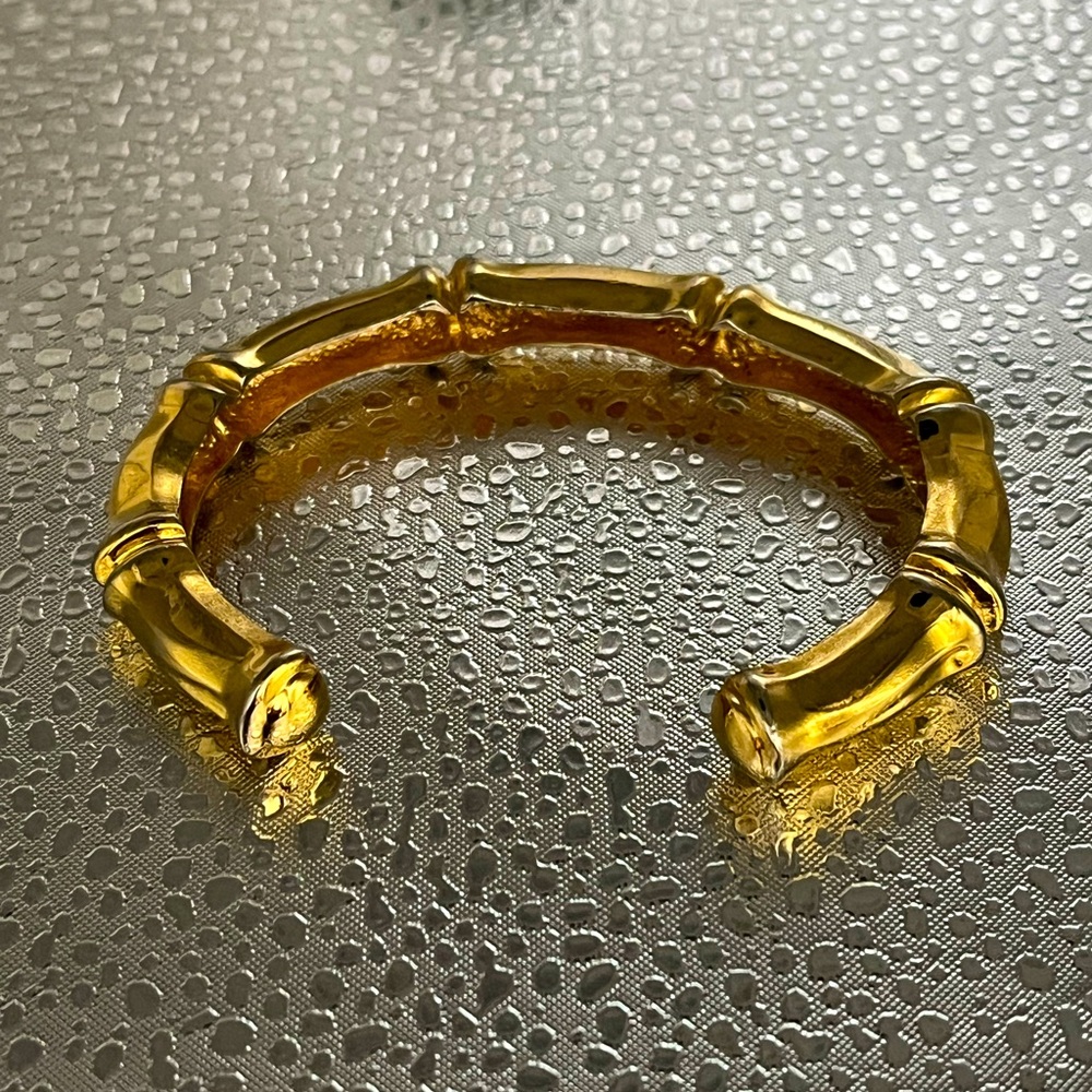 Vintage Goldtone Bamboo Cuff bracelet